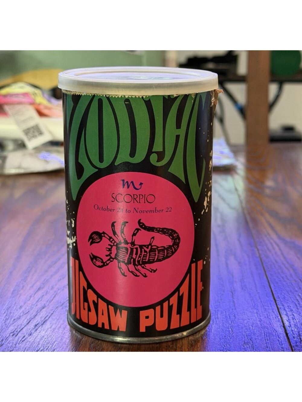 1969 Zodiac Vintage Jigsaw‎ Puzzle SCORPIO Tin Can American Publishing Complete